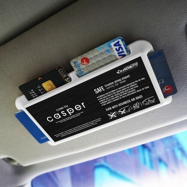 오토망고 캐스퍼 전용 DXSOAUTO 커스터마이징 4WAY 썬바이저 카드포켓 (1EA / 1SET) 화이트