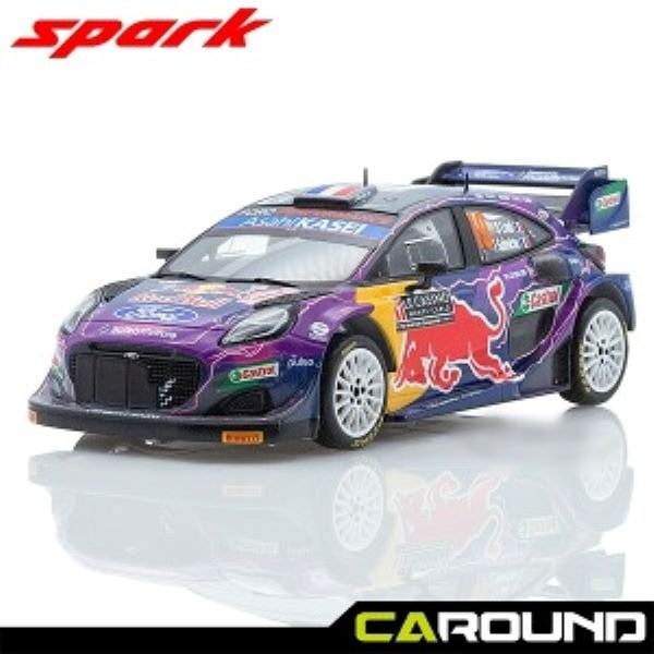 오토망고 스파크 1:43 포드 퓨마 랠리1 No.19 WRC M-SPORT 포드 월드 랠리팀 2022 몬테카를로 랠리 우승 - 세바스티앙 로브