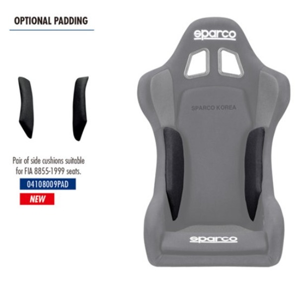 오토망고 SPARCO 스파르코 레이싱시트용 옵션패딩 (옆구리) / FIA 인증 상품